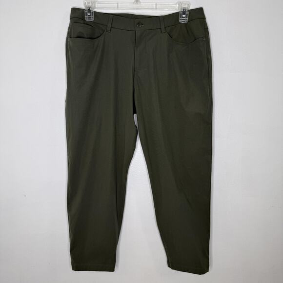 Lululemon ABC Classic Fit Pant Chino Men's 35 Olive Green LM5AQGS Active - Picture 1 of 6